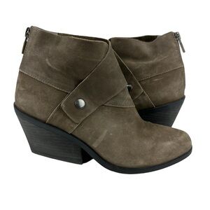 Eileen Fisher 'Tag' Suede Block Heel Wrap Booties Size 7